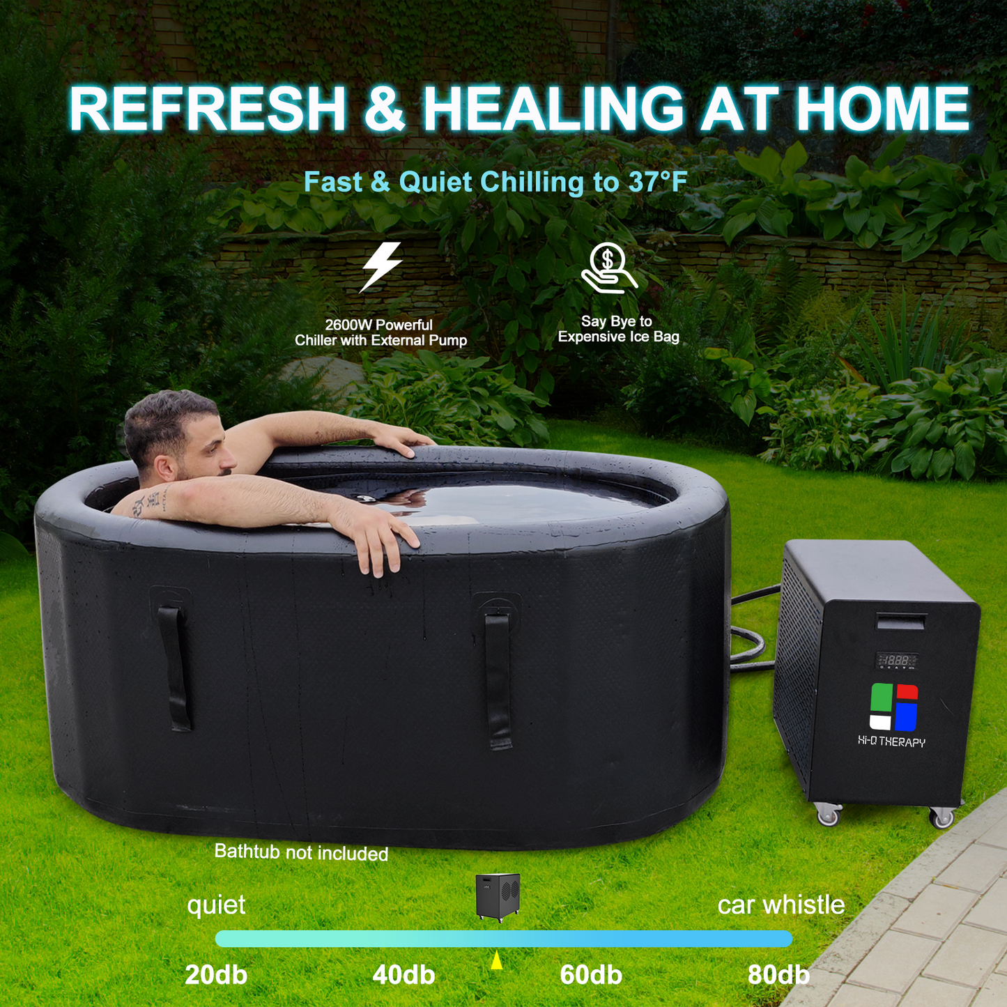 Hi-Q Therapy 1.0hp Ice Bath Chiller With External Pump