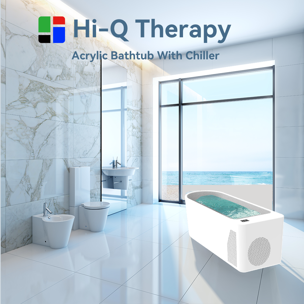 Hi-Q Therapy Smart All In One Acrylic Ice Bath Tub Cold Plunge Pool With Chiller Filter
