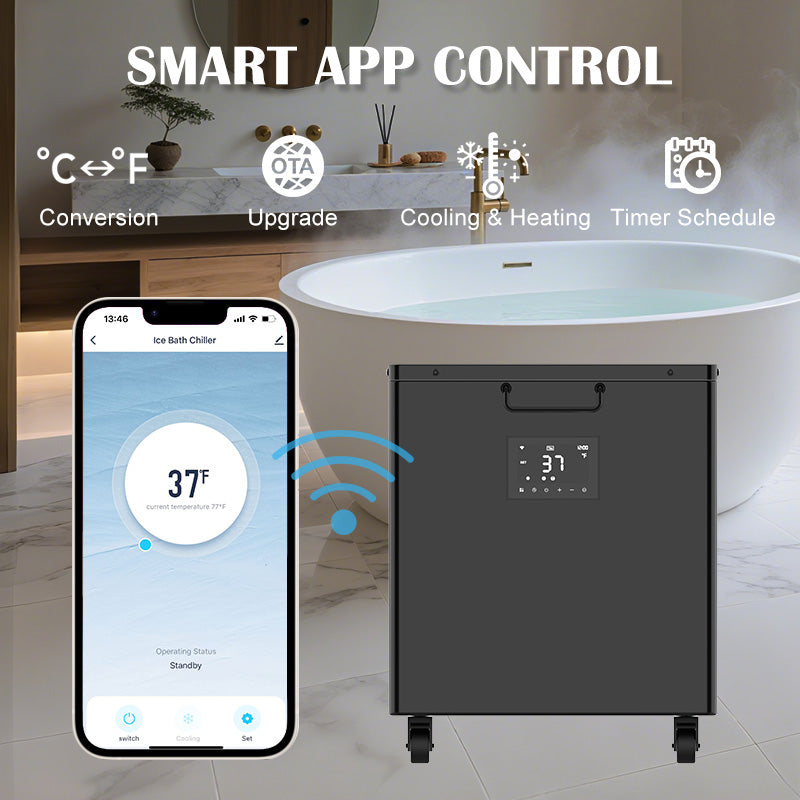 🎁On Sale 1HP / 0.5HP Cold Plunge Chillers, Foldable Ice Bath Tubs
