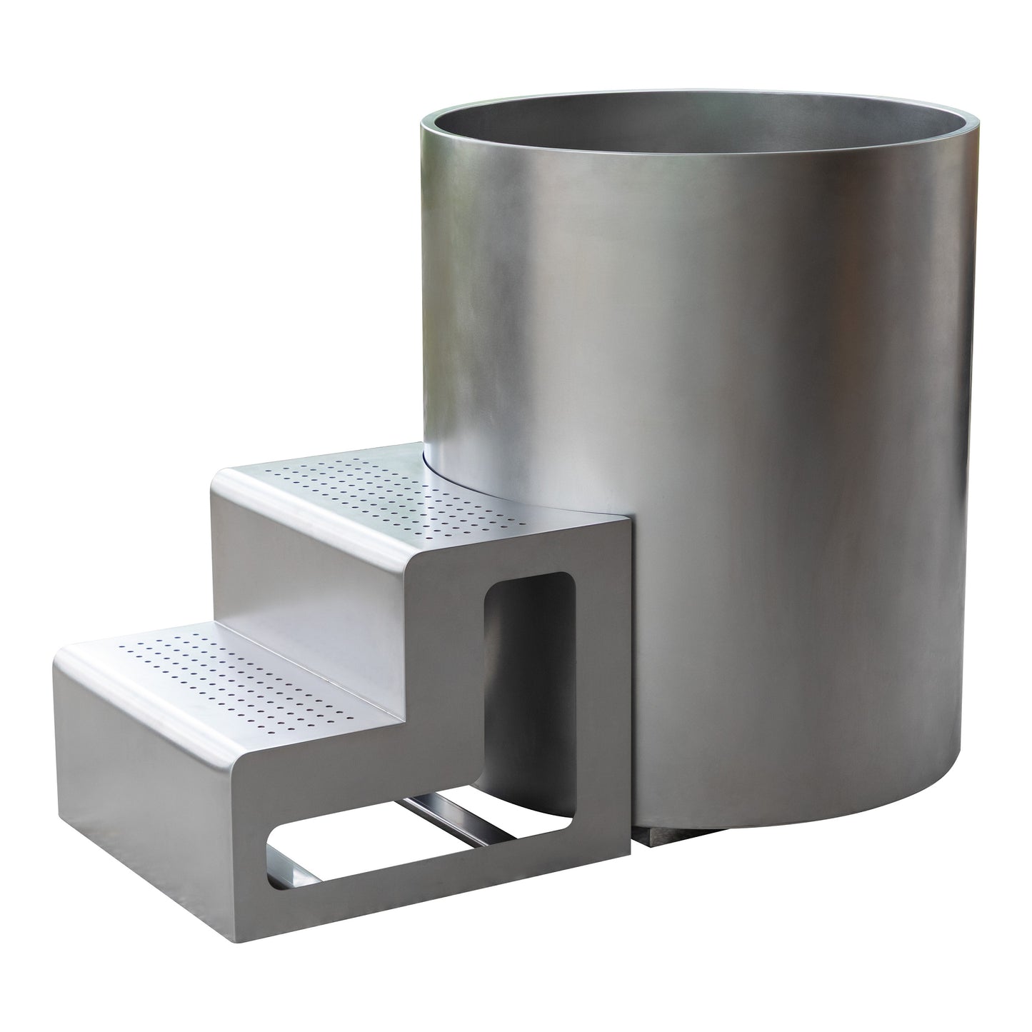 304 Stainless Steel Round Tub Commercial Cold Plunge Tub – φ80×100 cm Ice Bath Tub for Professional Recovery