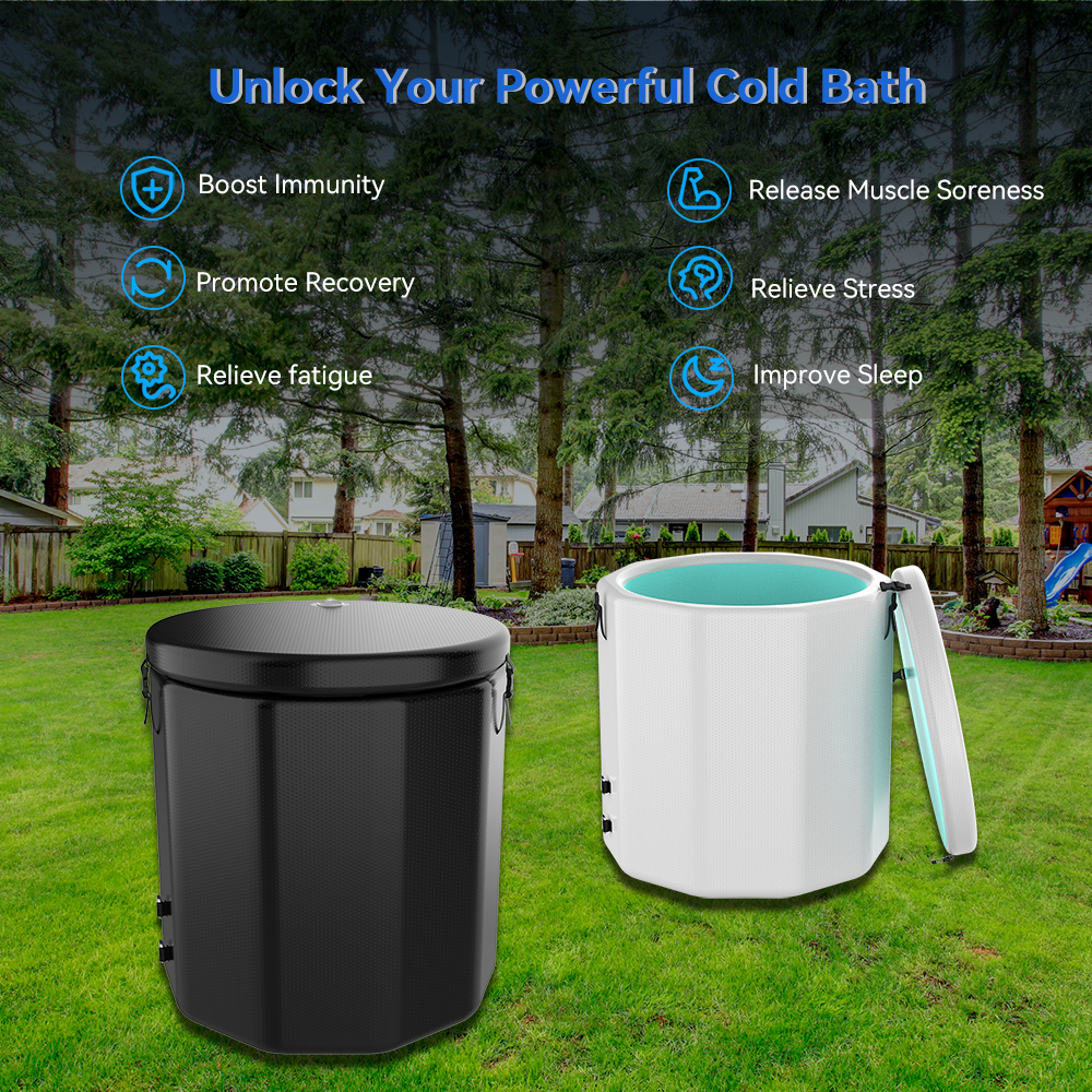 Hi-Q Therapy Round Cold Pad Inflatable Cold Plunge tub Black