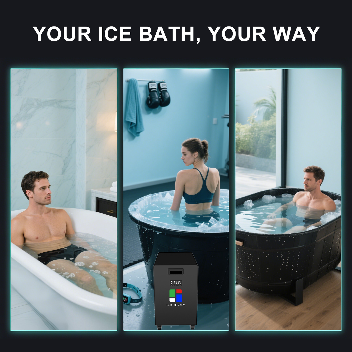 Hi-Q Therapy 1.0hp Ice Bath Chiller With External Pump