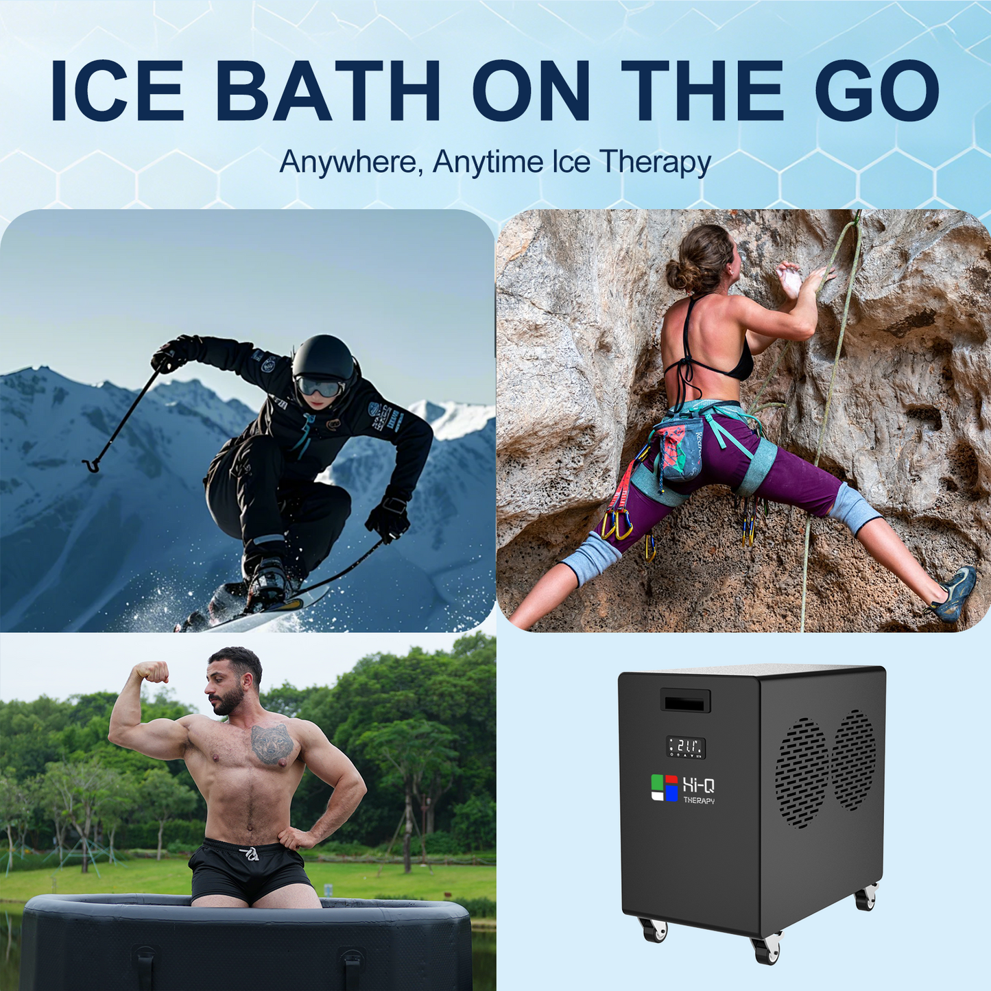 Hi-Q Therapy 1.0hp Ice Bath Chiller Compact with Pump