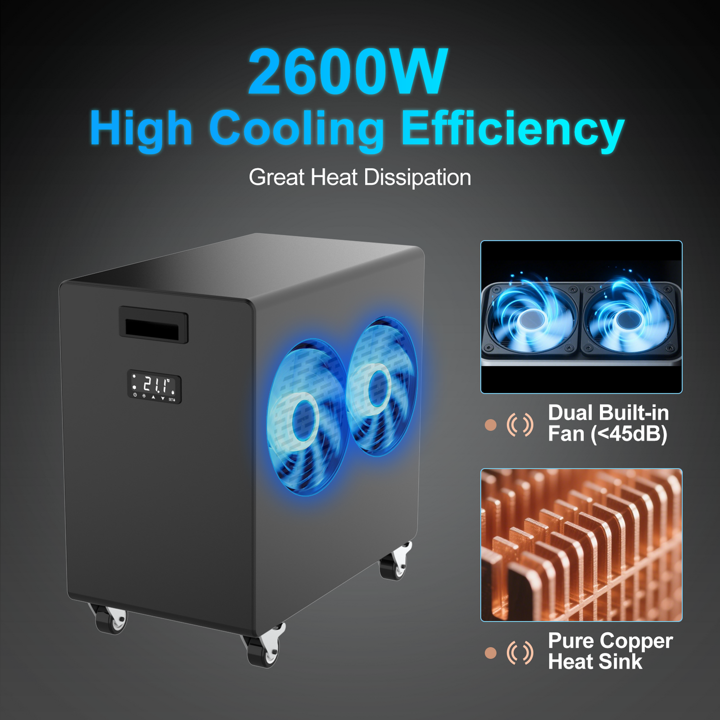 Hi-Q Therapy 1.0hp Ice Bath Chiller With External Pump