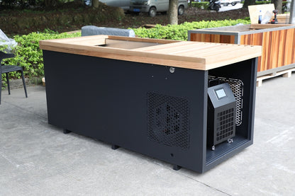 Large Red Cedar Cold Plunge Tub with 304 Stainless Steel Liner – Spa & Athletic Center Model