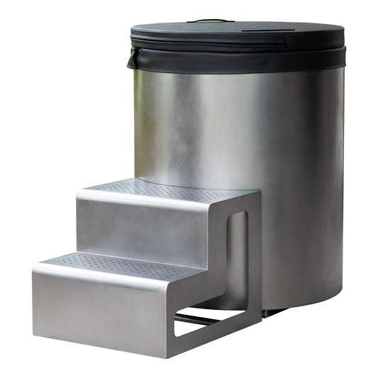 304 Stainless Steel Round Tub Commercial Cold Plunge Tub – φ80×100 cm Ice Bath Tub for Professional Recovery