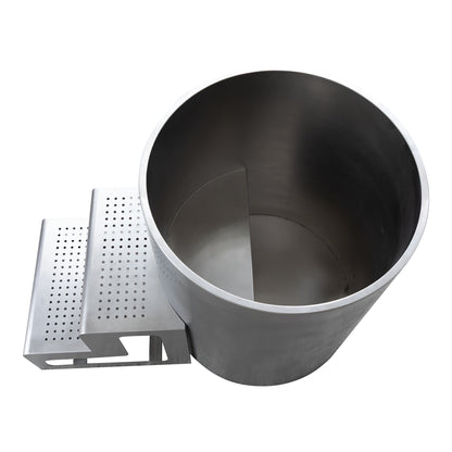 304 Stainless Steel Round Tub Commercial Cold Plunge Tub – φ80×100 cm Ice Bath Tub for Professional Recovery