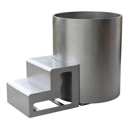 304 Stainless Steel Round Tub Commercial Cold Plunge Tub – φ80×100 cm Ice Bath Tub for Professional Recovery