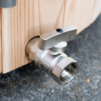 Natural Wood Cold Plunge Tub, Red Cedar Well-made, 304 Stainless Steel Ice Bathtub for Chiller