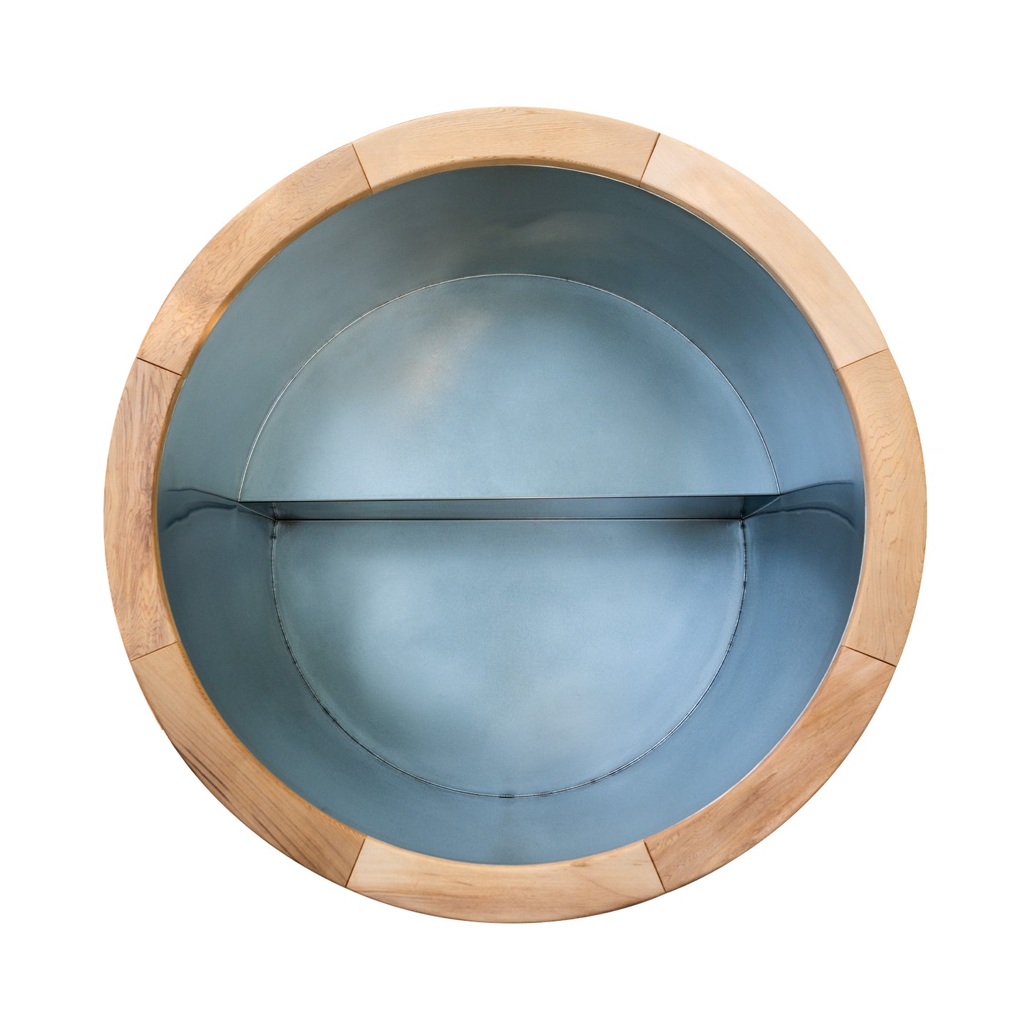 Natural Wood Cold Plunge Tub, Red Cedar Well-made, 304 Stainless Steel Ice Bathtub for Chiller