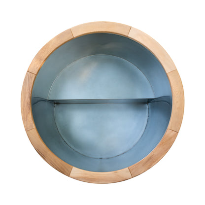 Natural Wood Cold Plunge Tub, Red Cedar Well-made, 304 Stainless Steel Ice Bathtub for Chiller