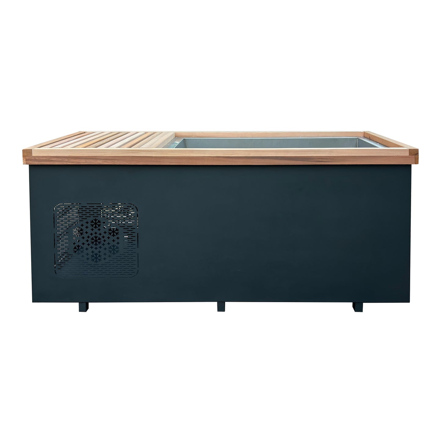 Large Red Cedar Cold Plunge Tub with 304 Stainless Steel Liner – Spa & Athletic Center Model