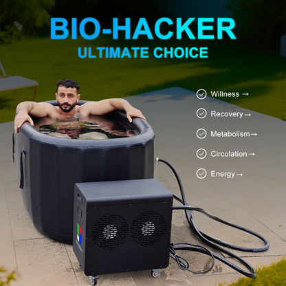 Hi-Q Therapy Ice Bath Tub with Chiller 1hp, Cold plunge Kit with External Pump