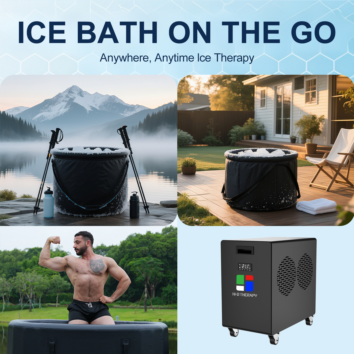 Hi-Q Therapy 1.0hp Ice Bath Chiller With External Pump