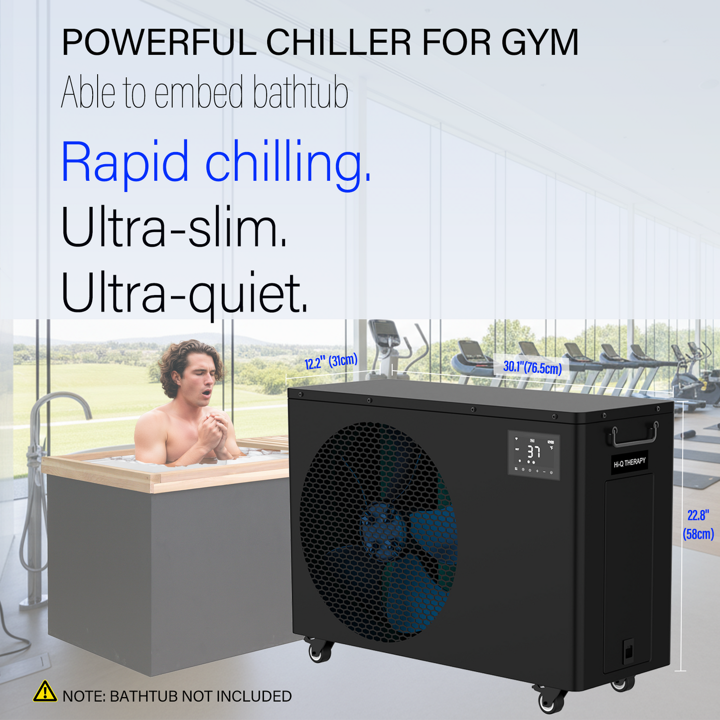 Hi-Q Therapy Cold Plunge lce Bath 1.0hp Chiller Ultra With Wifi and Pump UV sterilizer