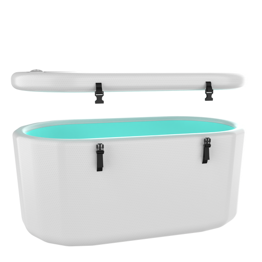 Hi-Q Therapy Grey-green 150*80*65cm Inflatable Ice Bath Tubs Portable Ice Bath Barrel Cold Plunge Tub